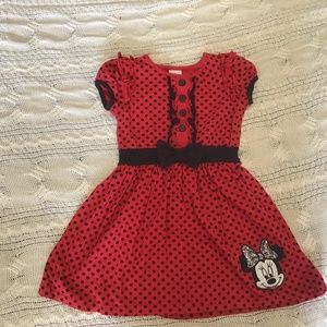 Cute Polka-dot Disney Minnie Mouse Toddler dress